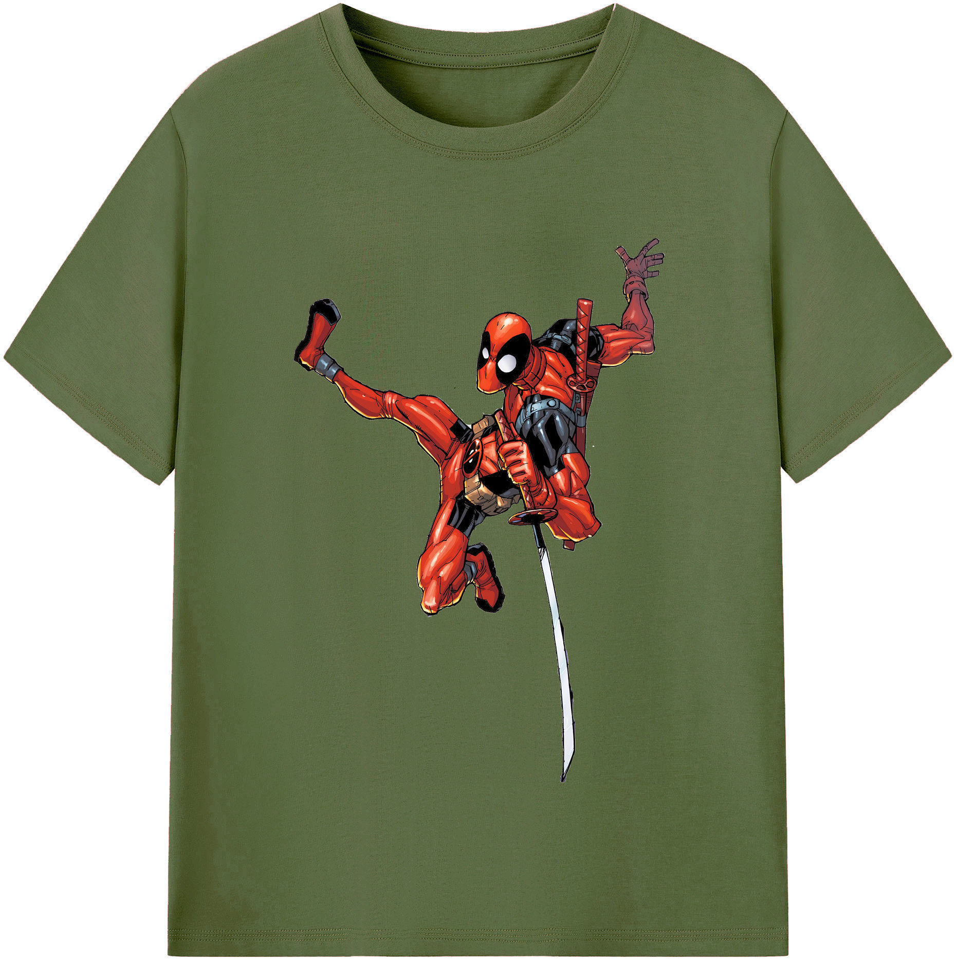 （画像用） Deadpool デッドプール 綿100％半袖Tシャツ（フロントプリント）